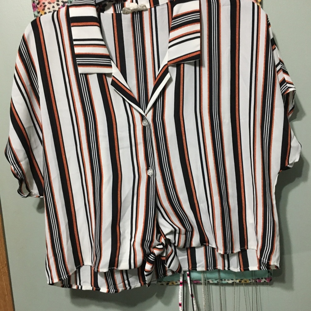Stripped button down shirt